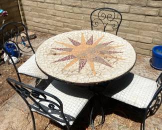 Patio Mosaic Table Set