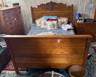 Bedroom 2: wooden bed frame 