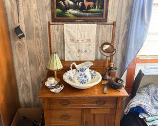 Bedroom 2: commode/wash stand
