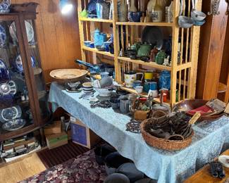 Living Room: enamelware, vintage kitchen 