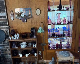 Living Room: Amethyst glassware 