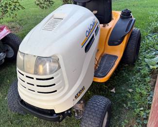 Outside: Cub cadet has mowing deck
