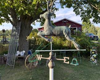Outside: deer weathervane 