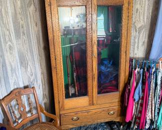 Bedroom 2: converted gun cabinet 