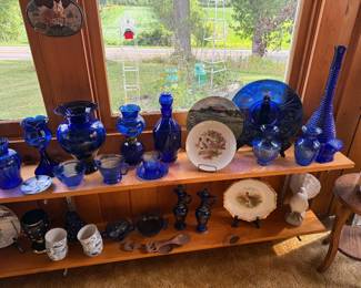 Front Porch: Cobalt glassware 