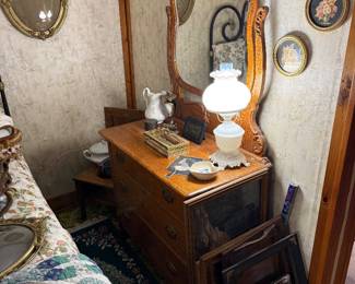 Bedroom 1: dresser w/ mirror