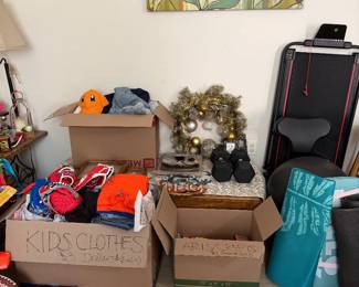 Children’s clothing, decor, fitness equipment, toys
