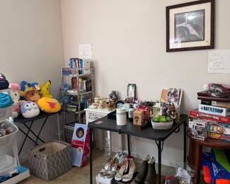 Pokemon plushies, Squishmallows, books, board games, toys, American Girl doll