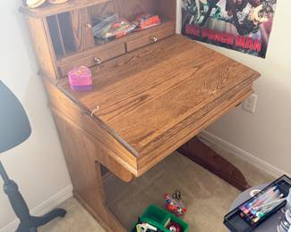 Antique lifting top school desk