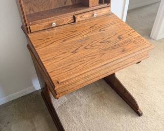 Antique lifting top school desk
