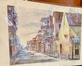 Sleeved prints, French Quarter scenes