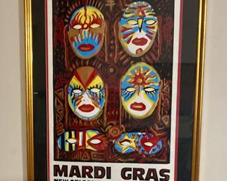 Numbered Mardi Gras print