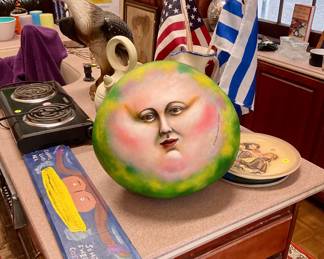 Sergio Bustamanti sun figure, large 42” wide