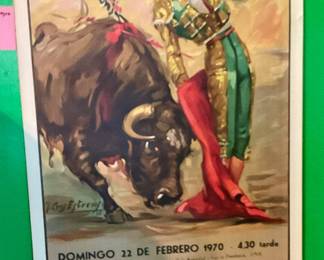 Toro poster from Spain 1970, has some damage on bottom