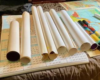 Rolled up prints and posters