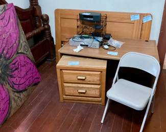 Bed frames, desk, bed side table