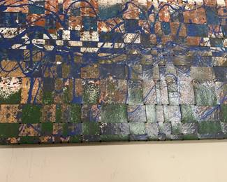 Detail of interwoven canvases
