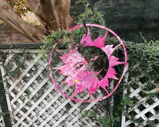 Pink sun figure