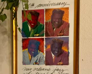 Jazz Fest 20 th Anniversary. Poster 1989, Fats Domino