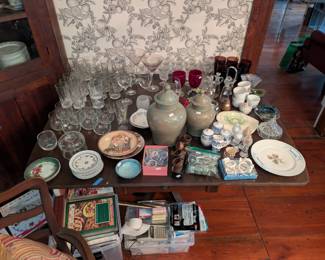 kitchen, glasses, plates