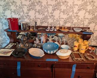 pyrex, catherine holm, le creuset, silver