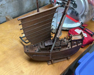Lot 24: Wooden Sailboat