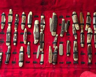 Pocket knife collection most with factory edges/unused