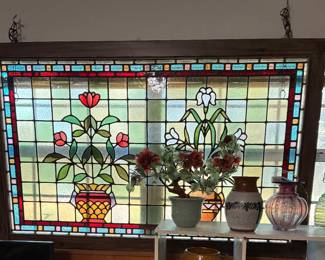 Large stained glass window