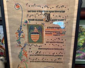 Vintage framed liturgy