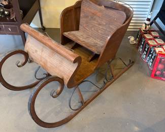 Vintage Wooden Sleigh