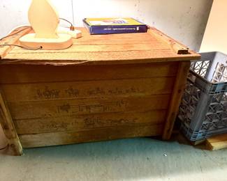 Western Themed Wooden Toy Box