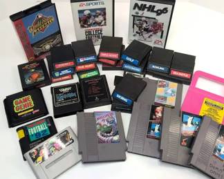 BB021 Vintage Atari, Sega, Nintendo Game Cartridges