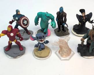 BB045 Lot of 8 Character Figures For Disney Infinity 2.0 Game Base