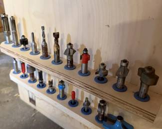Cabinet with router bits sold separately or together, ask for prices