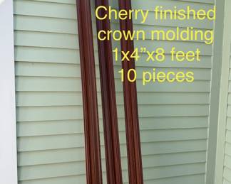 Cherry finished crown molding