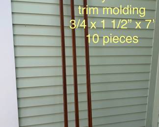 Cherry finished trim molding