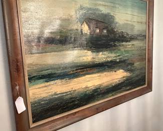 Mid century dated 1979 oil on canvas