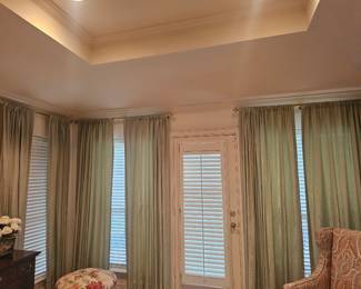 Sage green drapes