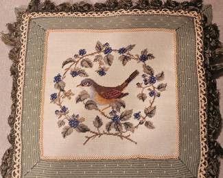Needlepoint pillow