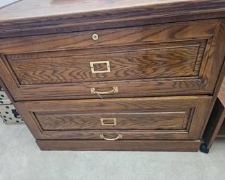 Oak filing cabinet