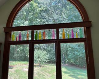 Colored glass bottles