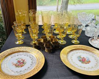 Yellow colored glass ware
