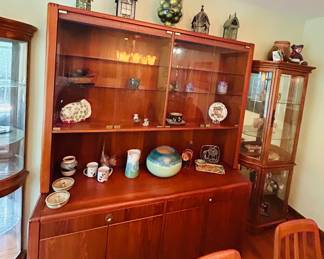 MCM teak China cabinet