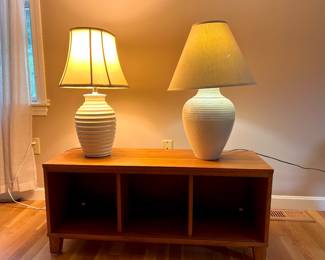 Table and lamps