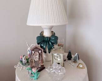 Bow Lamp, Clocks, Trinkets & Holiday Smalls