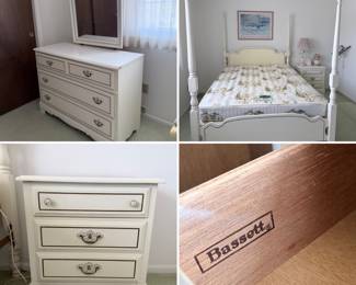 White bedroom Bassett furniture set perfect for a little girl
