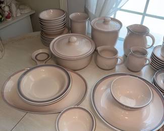 Pfaltzgraff Aura Pink Dinnerware Set
