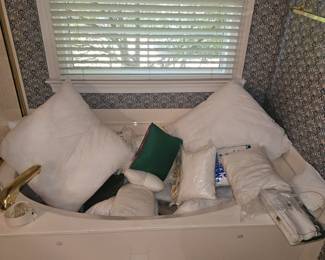Lots of decorative pillows