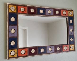 Craft mirror with matching shelf (shelf not shown)