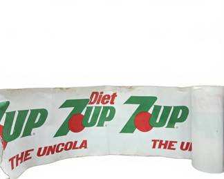 Diet 7UP Advertising Banner Roll